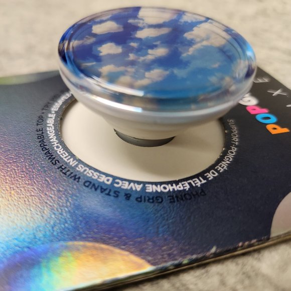 Mirage Cloudy Skies Luxe Premium Popsockets Single Grip & Stand Phones Holder - Picture 3 of 5